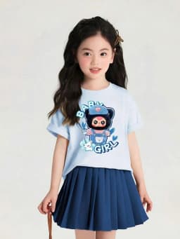 Thumbnail Set Váy Bé Gái, Set Đồ Bộ Cho Bé Gái Vải Chính Phẩm Cotton Loại 1 Babi mama B19 1