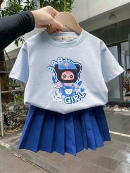 Thumbnail Set Váy Bé Gái, Set Đồ Bộ Cho Bé Gái Vải Chính Phẩm Cotton Loại 1 Babi mama B19 2