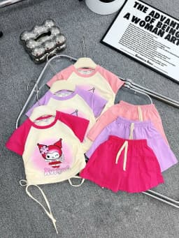 Thumbnail Set Váy Bé Gái, Set Đồ Bộ Cho Bé Gái Vải Chính Phẩm Cotton Loại 1 Babi mama B06 1
