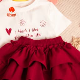 Thumbnail Set váy bé gái TIHON cao cấp chất liệu cotton thoáng mát in hình dễ thương cho bé SET0786051 2