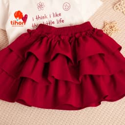 Thumbnail Set váy bé gái TIHON cao cấp chất liệu cotton thoáng mát in hình dễ thương cho bé SET0786051 4