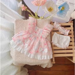 Thumbnail Set Váy Lolita Cánh Tiên Băng Đô Kèm Chíp Cho Bé Gái Sơ Sinh 1 2 Tuổi MINTSCLOSET - GS1343 1