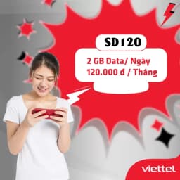 Thumbnail Sim 4G Viettel 12SD120 2GB/Ngày - 60GB/Tháng. Data Tốc Độ Cao - Max Băng Thông. Trọn Gói 1 Năm Không Nạp Tiền 1