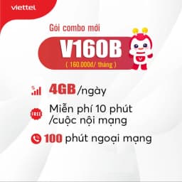Thumbnail Sim 4G Viettel 12V160B 4GB/Ngày (120GB/Tháng) + 100P Ngoại Mạng + Nội Mạng Trọn Gói 12 Tháng Không Nạp Tiền 1