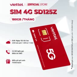 Thumbnail Sim 4G Viettel SD70 - SD90 - SD125Z - SD135 Data 6GB/Ngày -180GB/Tháng Tốc Độ Cao MAX Băng Thông Toàn Quốc. Từ 70K/Tháng 2