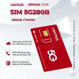 Thumbnail SIM 5G VIETTEL 5G230B - 5G280B - 5G330B Data 12GB/Ngày (360GB/Tháng), FREE 300P Gọi Ngoại Mạng + 1000P Nội Mạng Chỉ 230K 4