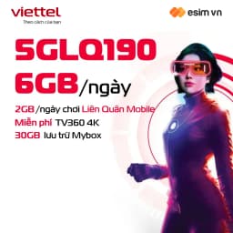 Thumbnail SIM 5G VIETTEL 5GLQ190 - 5GLQ210 Data 8GB/Ngày (240GB/Tháng). Tốc Độ Cao 5G MAX Băng Thông Dùng Toàn Quốc. Chỉ Từ 190k/T 1