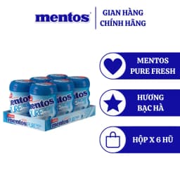 Thumbnail Sing gum không đường Mentos Pure Fresh hương bạc hà (hộp 6 hủ) 3