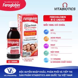 Thumbnail Siro Bổ Máu Vitabiotics FEROGLOBIN B12 Cung Cấp Sắt Hỗ Trợ Tăng Khả Năng Tạo Máu, Nâng Cao Sức Đề Kháng 200ml 3