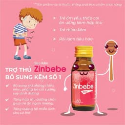 Thumbnail Siro bổ sung kẽm ZinBeBe 60ml tăng cường sức khoẻ đề kháng, hỗ trợ trẻ còi xương suy dinh dưỡng 2