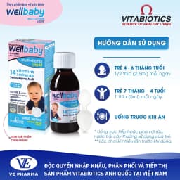 Thumbnail Siro Uống Cho Bé Vitabiotics WELLBABY Multi-Vitamin Liquid Vị Cam Mạch Nha Ngon Miệng, Tăng Cường Sức Đề Kháng 150ml 2