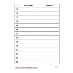 Thumbnail Sổ ghi chép ván cờ vua (Biên bản thi đấu) DƯƠNG SINH, khổ A6, 64 trang 4