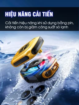 Thumbnail Sò lạnh tản nhiệt MEMO CX12 Pro 2025 sử dụng pin làm lạnh sâu 2 chế độ AI đèn led màn hình tăng fps chơi game liên quân 3