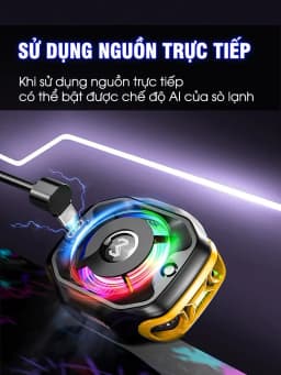 Thumbnail Sò lạnh tản nhiệt MEMO CX12 Pro 2025 sử dụng pin làm lạnh sâu 2 chế độ AI đèn led màn hình tăng fps chơi game liên quân 4