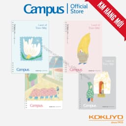 Thumbnail Sổ Lò Xo 2 Đầu Kích Thước A5 Thiết Kế Series Land of Too Shy Dòng Kẻ Caro 5mm/ Kẻ Ngang 7mm Campus 1