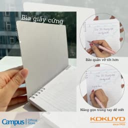 Thumbnail Sổ Lò Xo 2 Đầu Kích Thước A5 Thiết Kế Series Land of Too Shy Dòng Kẻ Caro 5mm/ Kẻ Ngang 7mm Campus 3