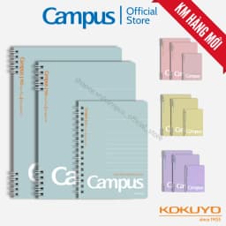 Thumbnail Sổ Lò Xo 4 màu KUSUMI, kích thước A6/A5/B5, kẻ ngang 7mm, chính hãng Campus 1