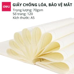 Thumbnail Sổ Lò Xo Kép A5 120 Trang Giấy Kẻ Ngang Chống Lóa Deli - Sổ Tay Ghi Chép Gáy Xoắn  - Sổ Vở Học Sinh Takenote Plannner 3