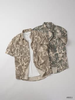 Thumbnail Sơ Mi Nam Cộc Họa Tiết Hawai DENIMST 511, Form Suông 1