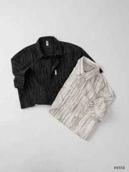 Thumbnail Sơ Mi Nam Cộc Họa Tiết Sọc DENIMST 558, Form Suông Nhẹ 1