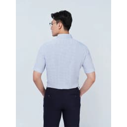 Thumbnail Sơ mi ngắn tay lai bầu VIETTIEN vải sợi hoa hồng phom REGULAR VT00000298 1