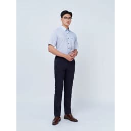 Thumbnail Sơ mi ngắn tay lai bầu VIETTIEN vải sợi hoa hồng phom REGULAR VT00000298 3