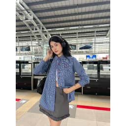 Thumbnail Sơ mi nữ kẻ sọc tay dài VMSTYLE Áo tay dài dáng rộng SMU00254 2