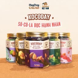 Thumbnail Sô-cô-la bọc hạnh nhân Xocoday - Kết hợp hoàn hảo của chocolate thơm nồng cùng hạnh nhân giòn thơm - Hủ 175g - Heyday 1