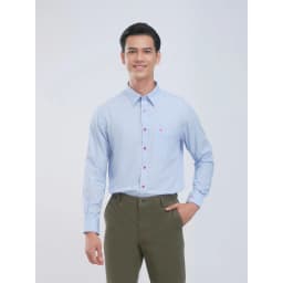 Thumbnail Sơmi dài tay lai bầu VIETTIEN vải sợi tre phom regular VT00000096 3