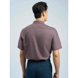 Thumbnail Sơmi ngắn tay lai bầu VIETTIEN vải cotton phom regular VT00000020 2