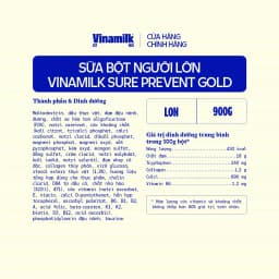 Thumbnail Sữa bột cho người lớn tuổi Vinamilk Sure Prevent 900g (Hộp thiếc) - bổ sung dinh dưỡng và tăng cường sức khỏe 3