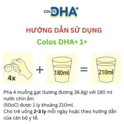 Thumbnail Sữa bột Colos DHA 1+ 800g giúp bé phát triển não bộ, tăng cường đề kháng - VitaDairy 3