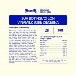 Thumbnail Sữa bột Dành cho người tiểu đường Vinamilk Sure Diecerna 900g 2