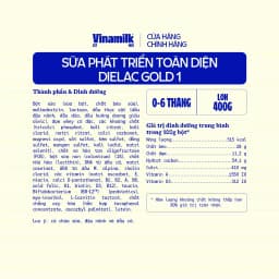 Thumbnail Sữa bột Dielac Gold 1 - Hộp thiếc 400g 4