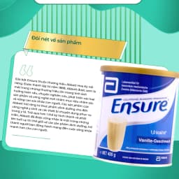 Thumbnail Sữa bột Ensure Đức hương vani giàu dinh dưỡng hộp 400g Extate Official Mall 2