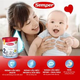 Thumbnail Sữa bột giúp bé tăng cân,dễ tiêu hóa, tăng đề kháng, phát triển trí não và chiều cao  Semper Nutradefense Baby 2 400g 3