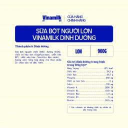 Thumbnail Sữa bột Nguyên kem có đường Vinamilk - Hộp thiếc 900g 3