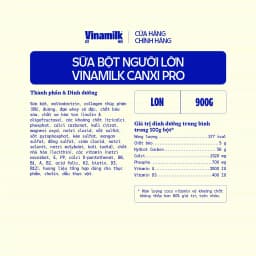 Thumbnail Sữa bột Vinamilk CanxiPro 900g (Hộp thiếc) - Sữa bổ sung Canxi cho người già cao tuổi, Tốt cho xương khớp 3