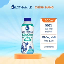 Thumbnail Sữa chua uống thanh trùng Lothamilk có đường chai 500ml 1