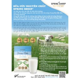Thumbnail Sữa Cừu Nguyên Chất Spring Sheep New Zealand 850gr 3