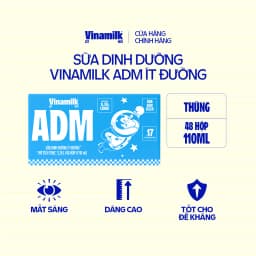 Thumbnail Sữa dinh dưỡng ít đường Vinamilk ADM - Thùng 48 hộp 110ml 1