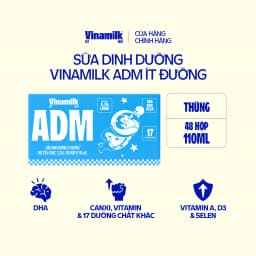 Thumbnail Sữa dinh dưỡng ít đường Vinamilk ADM - Thùng 48 hộp 110ml 2