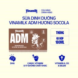 Thumbnail Sữa dinh dưỡng Socola Vinamilk ADM - Thùng 48 hộp 180ml 2