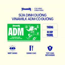 Thumbnail Sữa dinh dưỡng Vinamilk ADM Có Đường - Thùng 48 hộp 110ml 1