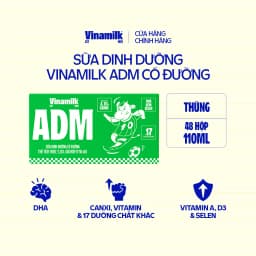 Thumbnail Sữa dinh dưỡng Vinamilk ADM Có Đường - Thùng 48 hộp 110ml 2