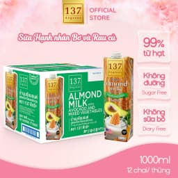 Thumbnail Sữa hạt Hạnh nhân Bơ Rau Củ 137 Degrees 1L Không Đường Chính Hãng Thái Lan Dinh Dưỡng Healthy 1