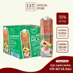 Thumbnail Sữa hạt Hạnh nhân Bơ Rau Củ 137 Degrees 1L Không Đường Chính Hãng Thái Lan Dinh Dưỡng Healthy 2