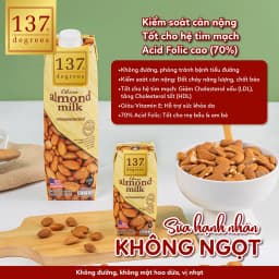 Thumbnail Sữa Hạt Hạnh Nhân Không Ngọt 137 Degrees Chính Hãng Thái Lan Dinh Dưỡng Healthy 3
