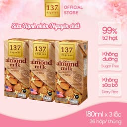 Thumbnail Sữa Hạt Hạnh Nhân Nguyên Chất 137 DEGREES Có Vị Ngọt Từ Mật Hoa Dừa (Không Đườn 1