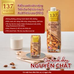 Thumbnail Sữa Hạt Hạnh Nhân Nguyên Chất 137 DEGREES Có Vị Ngọt Từ Mật Hoa Dừa (Không Đườn 2